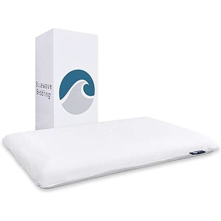 Bluewave Bedding Ultra Slim Gel Memory Foam Pillow For Stomach And Back
