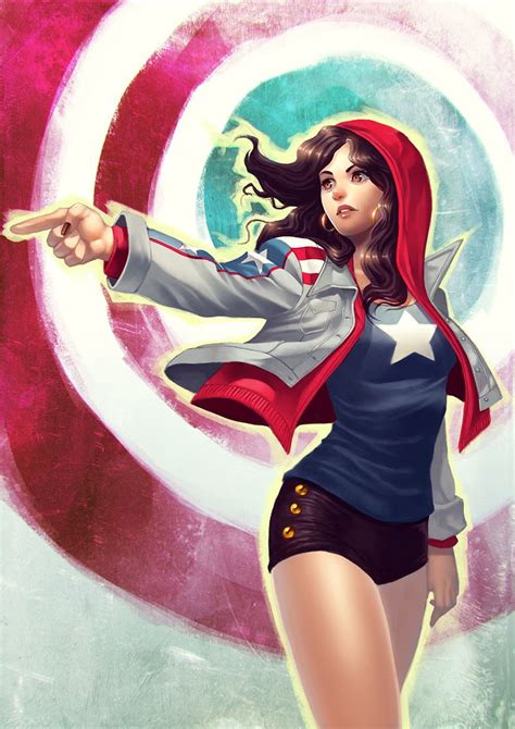 Superhero Pinups Miss America Young Avengers Comic Book Girl