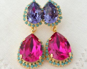 Hot Pink Fuchsia Champagne And Turquoise Crystal Chandelier White Opal
