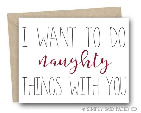 I Want To Do Naughty Things With You Just Because Card