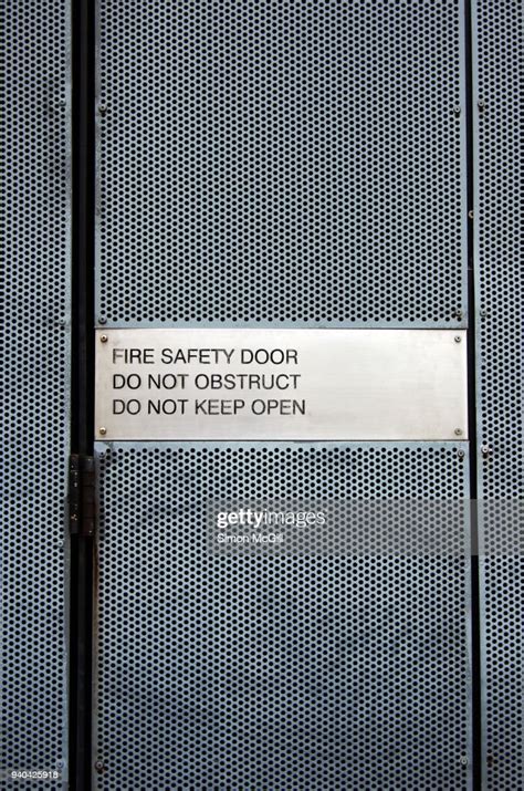 Fire Safety Door With A Do Not Obstruct Do Not Keep Open Sign High Res