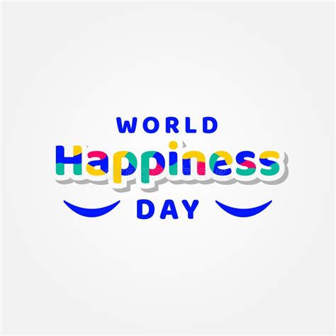 World Happiness Day Vector Design For Banner Or Background Stock Vector