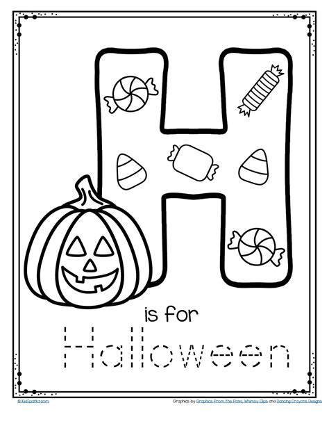 Free H Is For Halloween Tracing And Coloring Alphabet Printable
