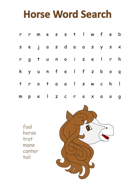 Horse Word Searches