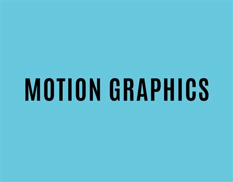 Motion Graphics On Behance