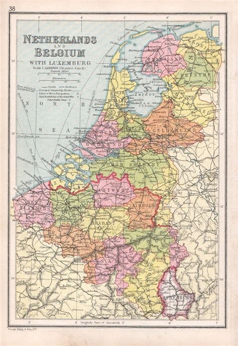 items similar to 1930s netherlands map and belgium map from antique atlas on etsy