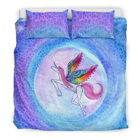 Rainbow Unicorn Bedding Set Your Amazing Design