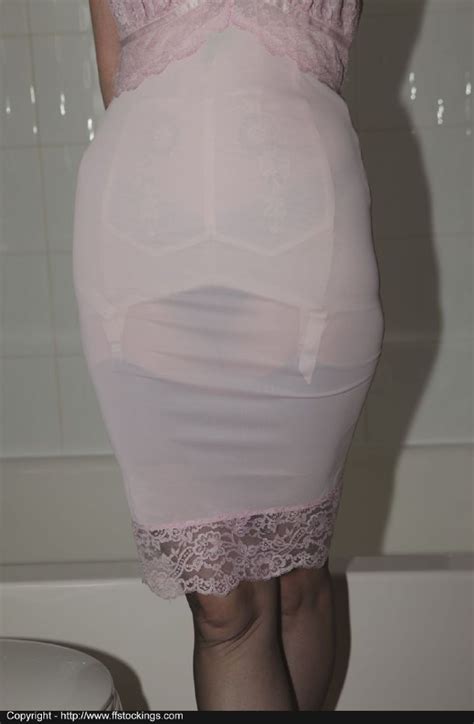 Wet Petticote Showing The Girdle And Garters Under It