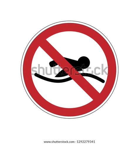 No Swim Icon Vector Illustration Sign Stock Vector Royalty Free