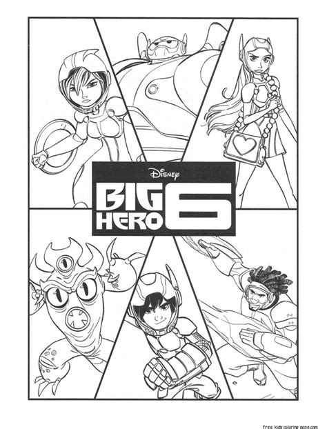 Get free printable coloring pages for kids. Print out big hero 6 characters coloring pagesFree ...