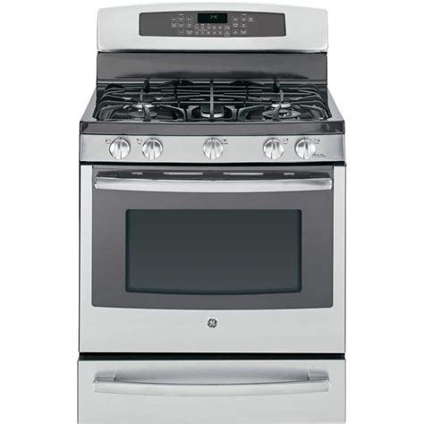 GE Profile Cu Ft Dual Fuel Range With Self Cleaning Convection Oven In Stainless Steel