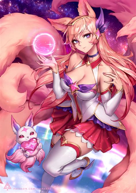 Ahri And Star Guardian Ahri League Of Legends Drawn By Oopartzyang