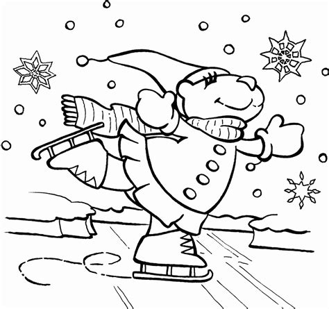 Boy Ice Skating Coloring Page Coloring Pages