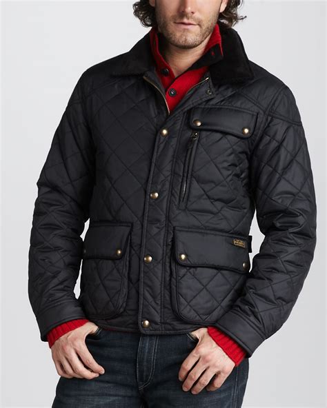 Lyst Polo Ralph Lauren Quilted Bomber Jacket In Black For Men