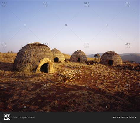 Zulu Huts In Kwazulu Natal Zululand South Africa Stock Photo Offset