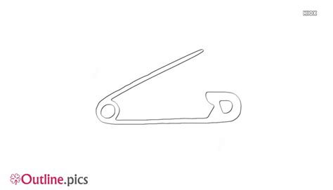 Safety Pin Clips Outline Drawing Images Pictures