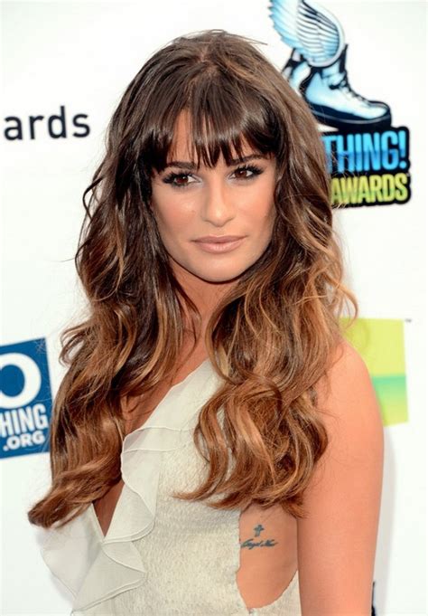 Ombre hair | celebrity pictures. Celebrity Long Ombre Hairstyle: Wavy Hair with Bangs - Lea ...
