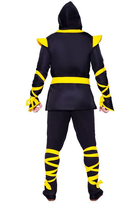 Mens Yellow Ninja Halloween Costume Spicy Lingerie