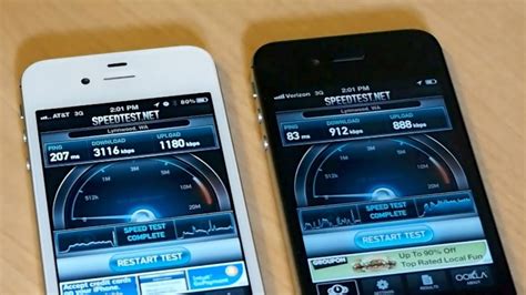 Iphone 4s Speed Test Atandt Vs Verizon Wireless Youtube