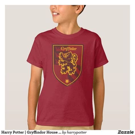 Harry Potter Gryffindor House Pride Crest Kids T Shirt Harry Potter