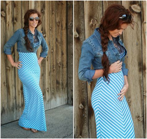 The Freckled Fox Maternity Style Chevron Maxi And Avaitors