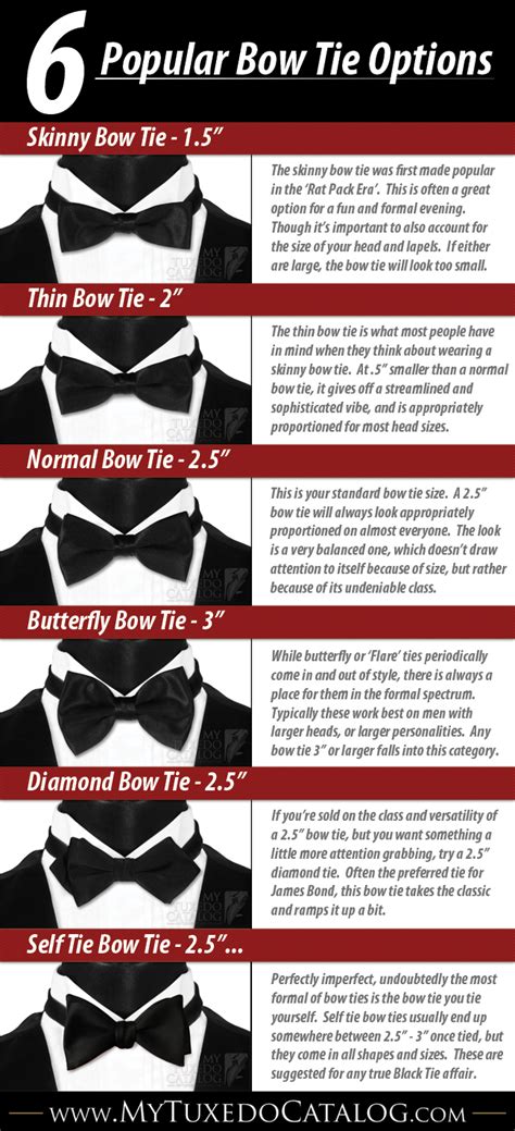 The 6 Different Types Of Bow Ties
