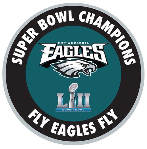 Philadelphia Eagles 2018 Super Bowl Champions 52 Decal Sticker