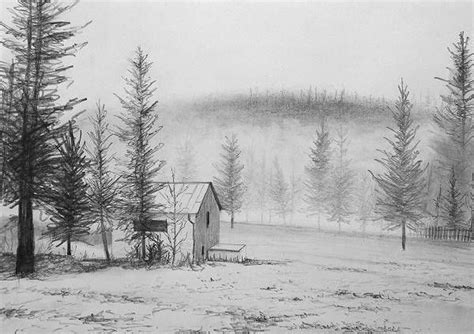 How To Draw A Snowy Landscape Art By Nolan Landscape Drawings Pine