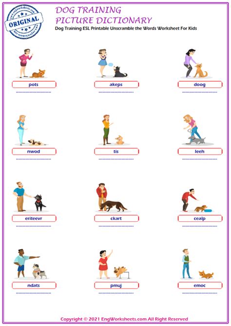 Free Printable Dog Training Worksheets