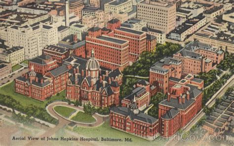 Aerial View Of Johns Hopkins Hospital Baltimore Md