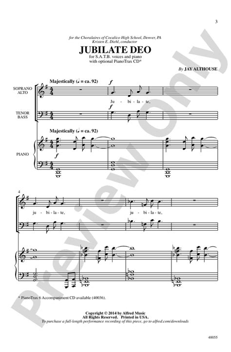 Jubilate Deo Satb Choral Octavo Jay Althouse Digital Sheet Music