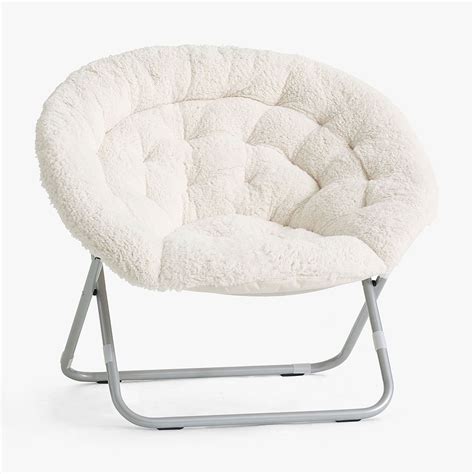 Sherpa Ivory Hang A Round Chair Pottery Barn Teen Havenly