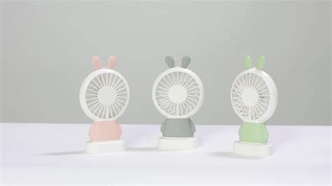 New Design Rabbit Portable Mini Fan Cute Safe Cooling Toy For Kids
