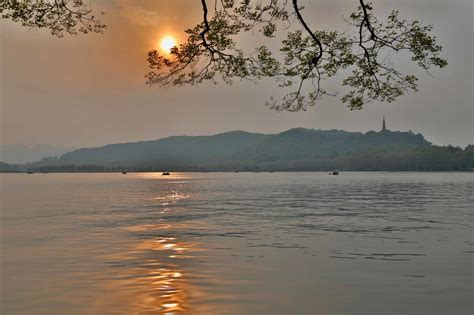 Sunset At West Lake Hangzhou Navjot Singh Writer And Photographer