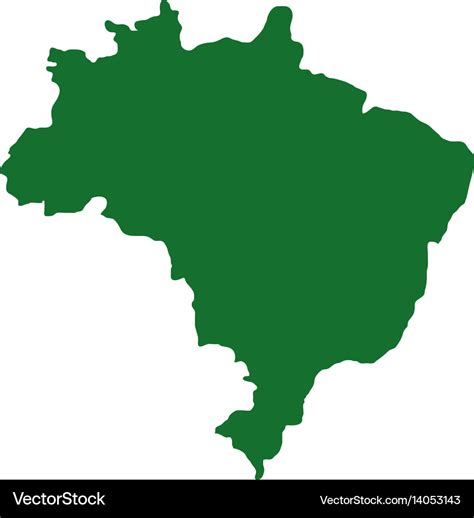 Brazil Map Isolated Icon Royalty Free Vector Image
