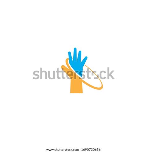 Medical Safety Gloves Logo Template Vector Stock Vector Royalty Free