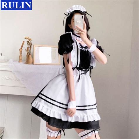 Buy Maid Dress Lolita Set Maid Outfit Maid Costume Cosplay At