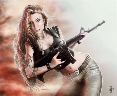 Best Images About Airsoft Girl Gun Art On Pinterest Country