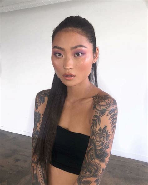 Asian Tattoo Girl Asian Tattoos Tattoed Women Tattoed Girls Inked
