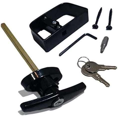 Shed Door T Handle Lock Kit Longer 5 12 Stem Includes Keys Screws