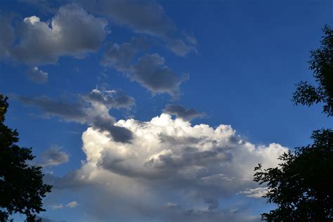Vibrant Blue Sky with Sunlit Cumulus Cloud, 2013-06-26 ...
