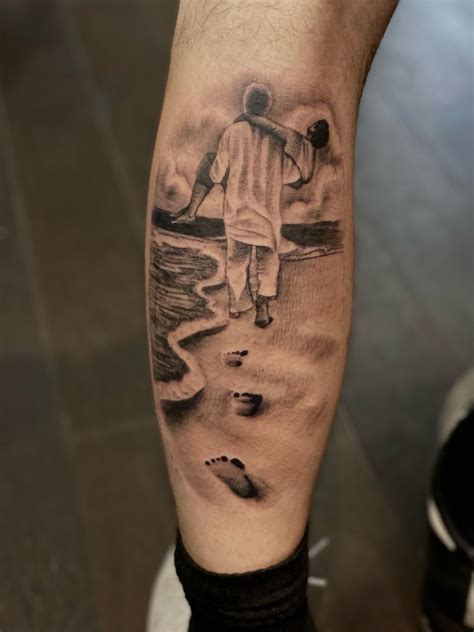 Footprints In The Sand By Kim Lague At Aether Tattoo In Bozeman Mt R