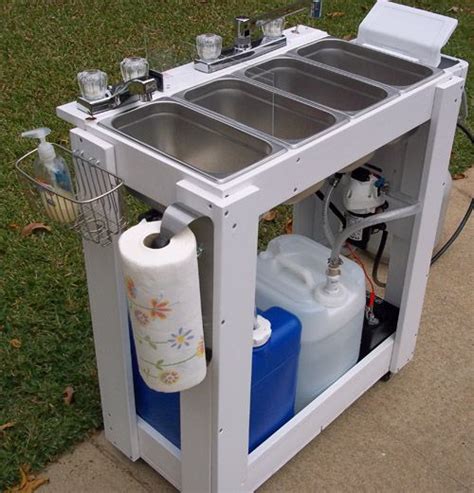 Hike crew portable outdoor foot pump camping sink. How to Build a Portable Concession Sink | Food trailer, Food truck, Food truck business