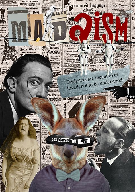 Madaism Dada Poster On Behance Collage Art Projects Dada Art Dada