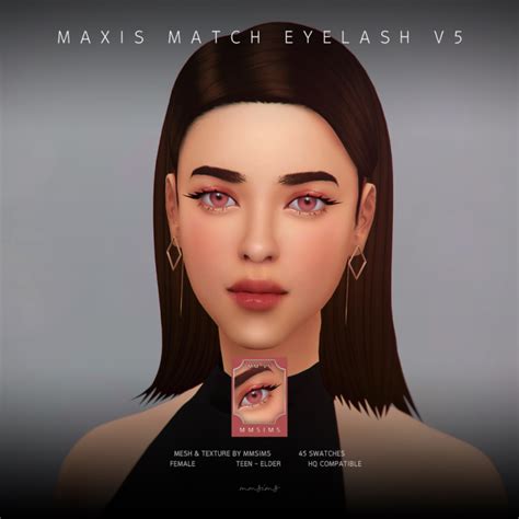 심즈4 Cc 3d 속눈썹 Mmsims Eyelash Maxis Match V5 네이버 블로그