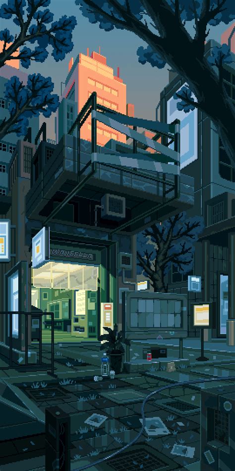 Waneella Pixel Art Wallpaper Animes Cartoon Wallpaper Iphone City