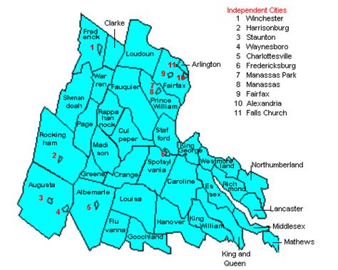 Northern Va Map With Cities