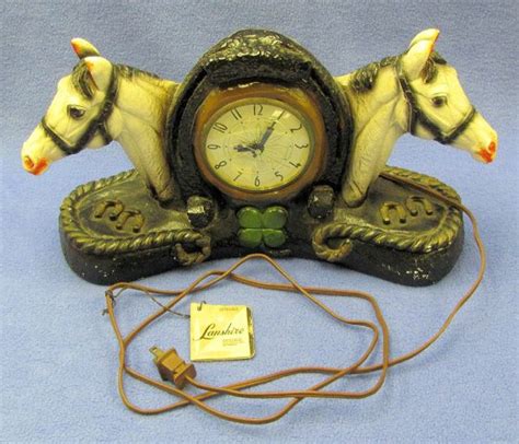 Vintage Lanshire Two Heads Horse Clock Winklers Magic Warehouse
