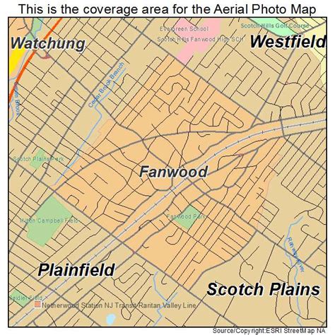 Aerial Photography Map Of Fanwood Nj New Jersey