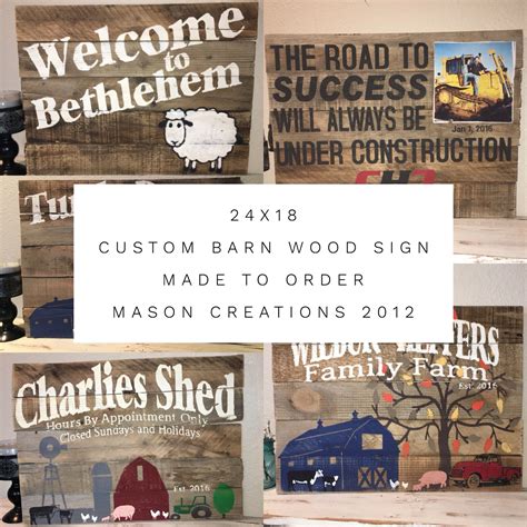 Handmade 24x18 Barn Wood Custom Sign By Good Life Woodworks